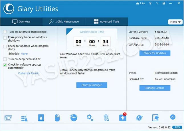 Obtain Glary Utilities Full Model 5.207 Keygen